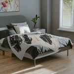 1969 Charger Sketches Velveteen Microfiber Blanket | Classic Muscle Car Throw
