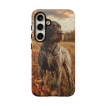 German Wirehaired Pointer Autumn Art Tough Phone Case