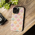 Pastel Swirl Lollipops Tough Case | Candy Pattern Phone Cover