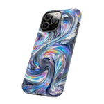 Chrome Metallic Swirl  Art Tough Phone Case