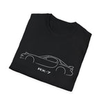 RX7 Sports Car Shirt | JDM Rotary Engine RX-7 Vintage Line Art Car Enthusiast T-Shirt