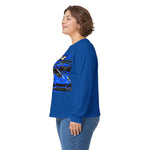 Blue 2019 ZR1 Sports Car illustration Long Sleeve Tee | Racing Graphic