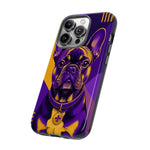 French Bulldog Pop-Art Portrait Tough Phone Case - Purple Gold