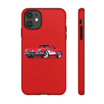Red Classic Corvette C1 Illustration phone case | Retro Car Tough Case