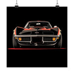 1972 Corvette Stingray Poster Classic Muscle Car Front View Art