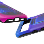 R34 Skyline Phone Case, Blue Top-Down Duotone Gradient Cover