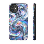 Chrome Metallic Swirl  Art Tough Phone Case
