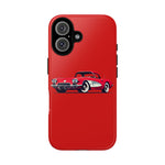 Red Classic Corvette C1 Illustration phone case | Retro Car Tough Case