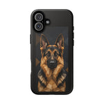 German Shepherd Geometric Art Tough Phone Case - Low Poly