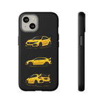 Yellow Type R Sports Car Phone Case Tough JDM Hot Hatch Multi View Print
