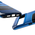 Muscle Car Phone Case Blue 68 Charger RT, Retro Tough Cover for Men