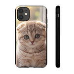 Scottish Fold Kitten Phone Case, Macro Close-Up Portrait Cover