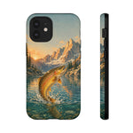 Leaping Golden Trout Lake Scene phone case | Tough Cover