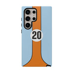 Blue Orange 20 Retro Endurance Racing Stripe Tough Phone Case Cover