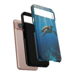 Sea Turtle Ocean Scene phone case | underwater marine life tough cover