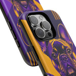 French Bulldog Pop-Art Portrait Tough Phone Case - Purple Gold