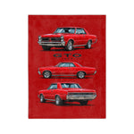 1965 GTO Red Car Blanket | Velveteen Microfiber Throw