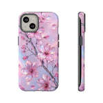 Pink Chrome Cherry Blossom Phone Case | Tough Cover