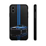 Mach 1 Mustang Phone Case, Blue 69 Muscle Car Stripe Studio Cover