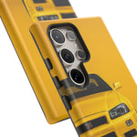 Yellow Skyline Phone Case, R34 GTR 90s JDM Legend Tough Cover for Men Gift