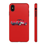 Red Classic Corvette C1 Illustration phone case | Retro Car Tough Case