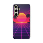 Classic Grid Sunset Vaporwave Art Tough Phone Case