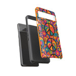 Peace Love Rainbow Spiral Art Tough Phone Case