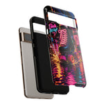 Neon Roller Skates Tough Case | Retro 80s Skate Night Phone Cover