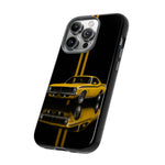 AAR Cuda Phone Case, Yellow 70 Muscle Car Stripe Studio Cover