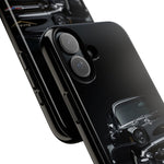 Black 1957 Chevy Bel Air Chrome Front Tough Phone Case for Classic Car Fans