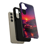 FD RX-7 Retro Sunset Sports Car Tough Case | Neon Vaporwave Beach Drive