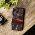 Red FD RX-7 Blossom Alley Tough Phone Case - Rain-Slicked Night