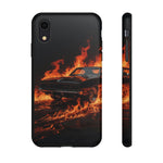 Black Charger Classic Muscle Flames Tough Phone Case Cover Gift