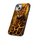 Bengal Cat Wild Spots Gold Art Tough Phone Case