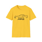 1991 MR2 SW20 Black Outline Silhouette Emblem Classic Car T-Shirt Fan Gift