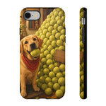 Golden Retriever with Tennis Ball phone case | Cute Dog Art, Tennis Ball Pile