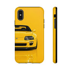 Yellow Supra Phone Case, MK4 90s JDM Legend Tough Protective Cover for Men