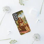 Cocker Spaniel Picnic Scene phone case | vintage dog art