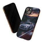 Skyline GT-R R34 White Nurburgring Speed Art Tough Phone Case