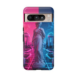 Neon Vaporwave Statue Tough Case | Retro Greek Sculpture Phone Cover
