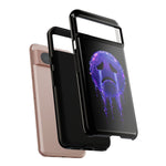 Glitch Sad Face Phone Case, Anime Melt Static Tough Cover
