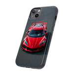 Red C8 Z06 Track Wing Tough Phone Case Cover Gift Art