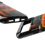 Orange Daytona Phone Case, Rainy City Night Muscle Car Tough Cover