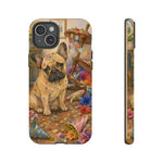 Guilty French Bulldog Phone Case, Confetti Watercolor Cover