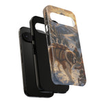 Saint Bernard Winter Rescue phone case | snowy mountain dog scene