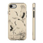 Red-Crowned Crane Sumi-e Art Tough Phone Case