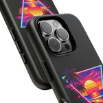Synthwave Sunset Triangle Phone Case Retro Vaporwave Case