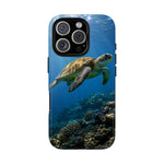 Sea Turtle Reef Phone Case, Coral Ocean Dappled Sunlight Tough Cover