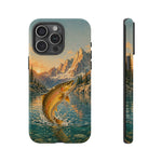 Leaping Golden Trout Lake Scene phone case | Tough Cover