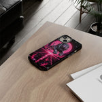Chrome Lion Phone Case, Neon Grid Katakana Pride Tough Cover